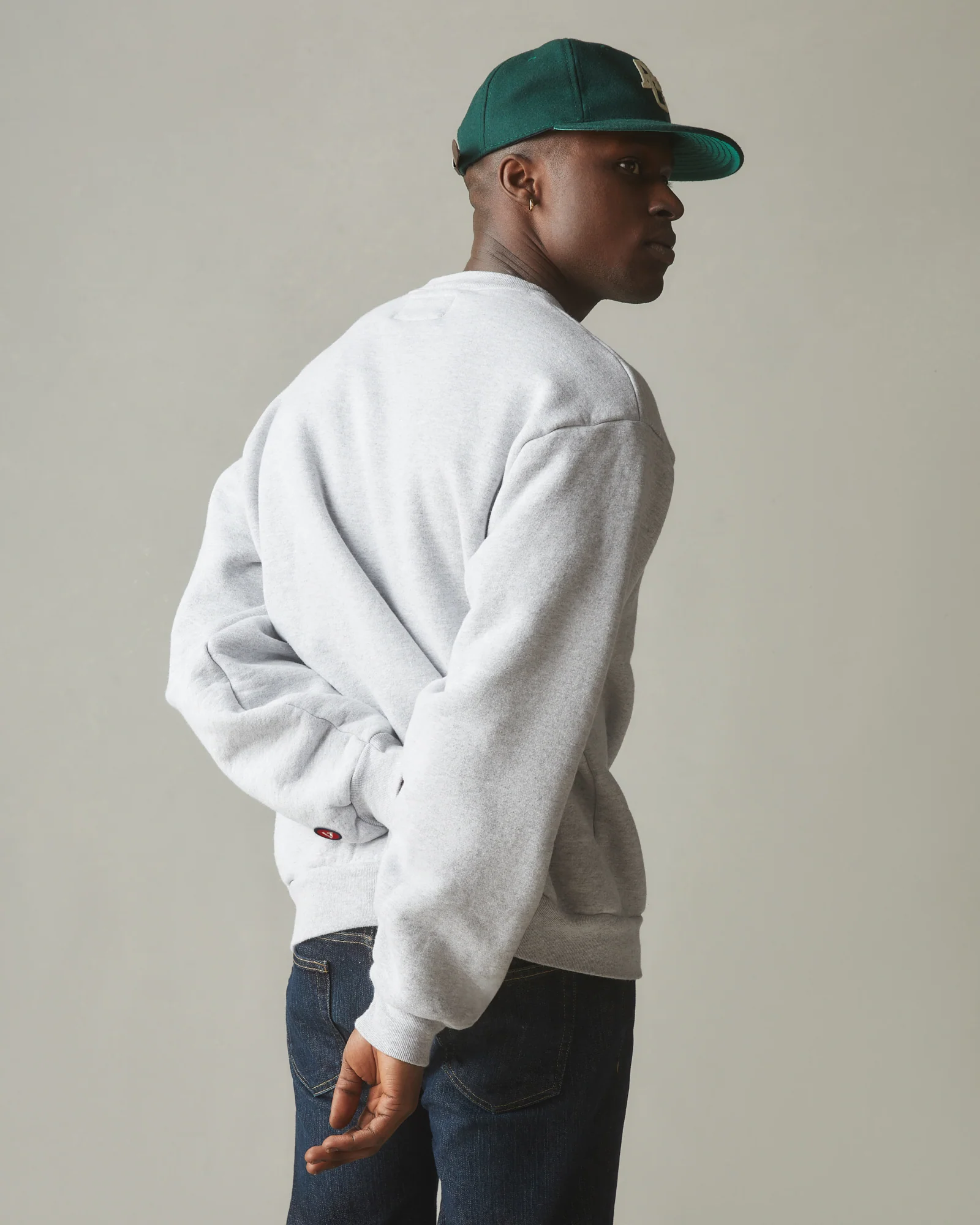 Unisex American Vintage Crew - Heather Grey - Image 3