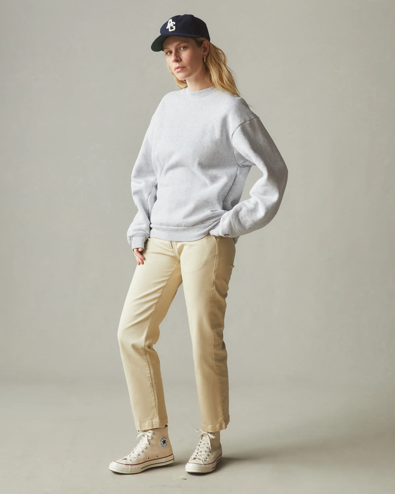 Unisex American Vintage Crew - Heather Grey - Image 6