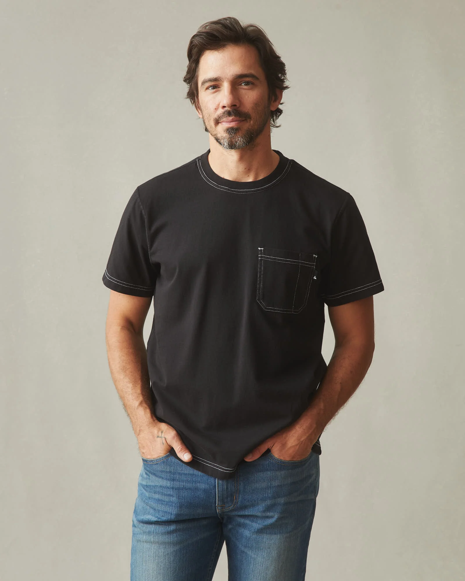 Men's Utility Pocket Tee - Black - Image 2