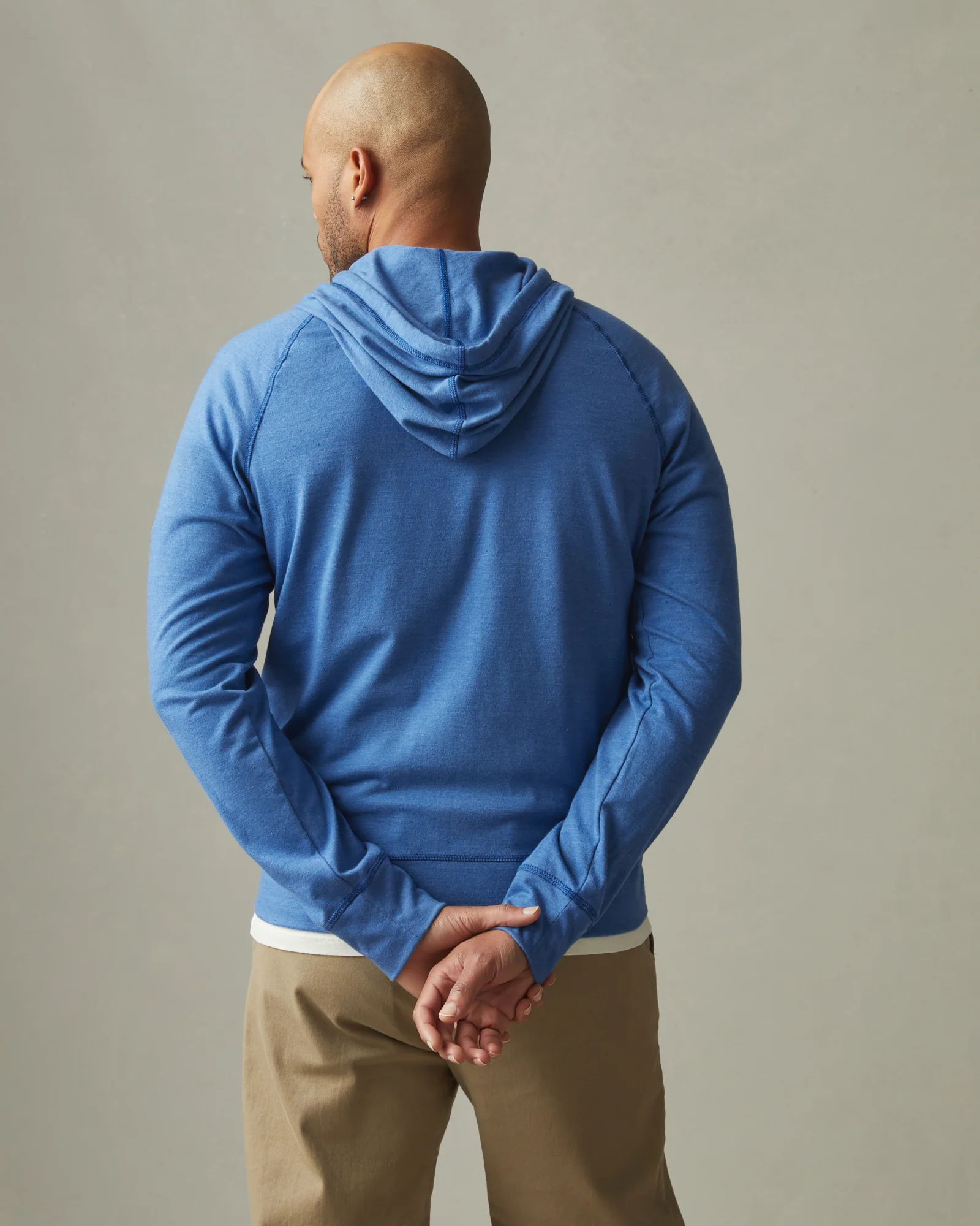 Men's Lightweight Full Zip - Essential Blue - Image 4