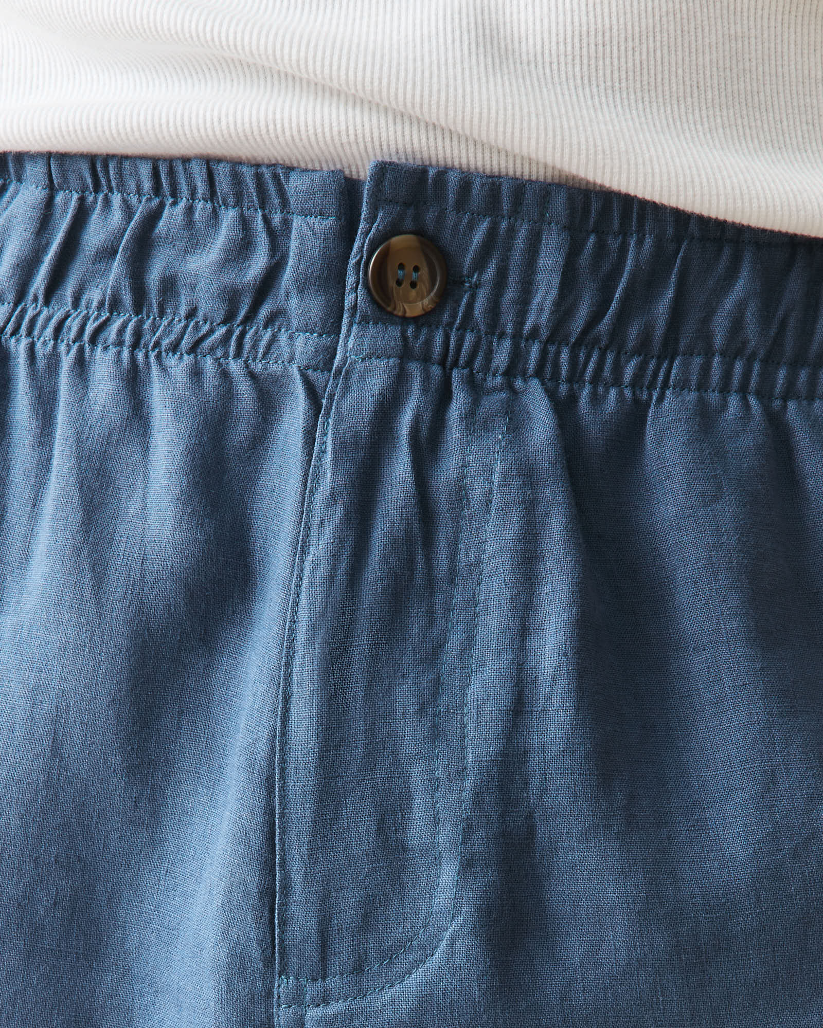 Men's Linen Shorts - Ensign Blue - Image 5