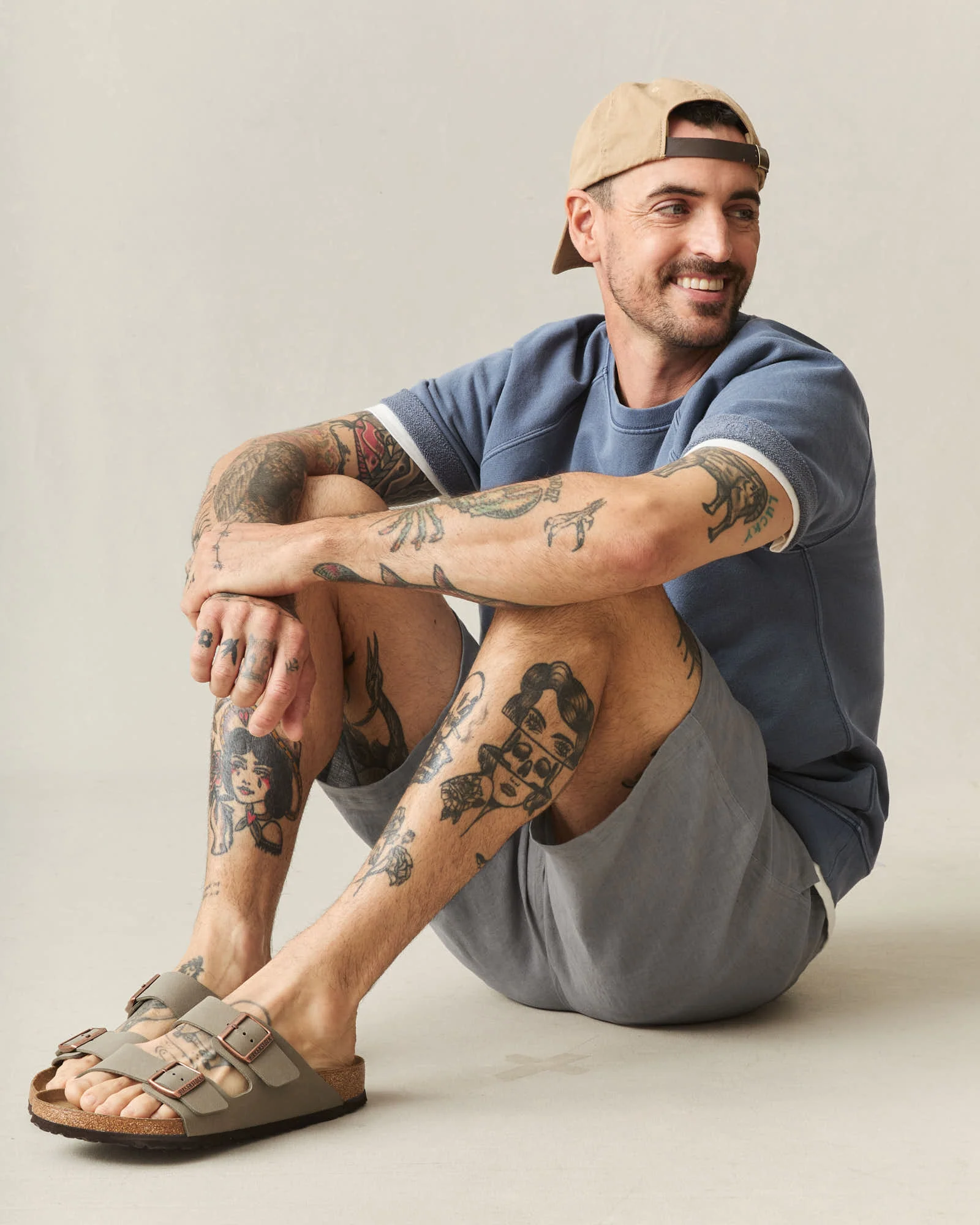 Men's Linen Shorts - Steel Grey - Image 6