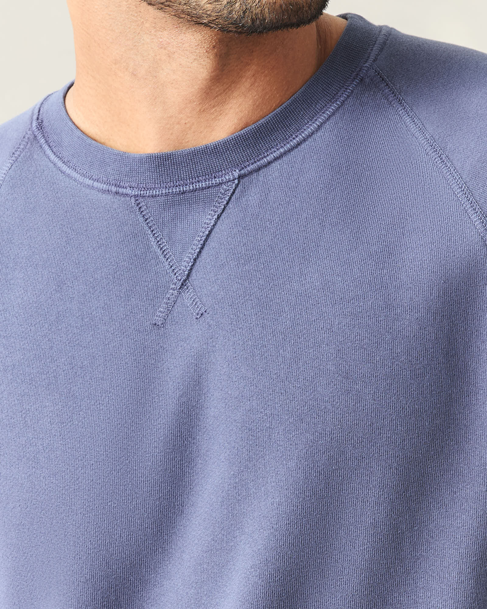 Men's Relaxed French Terry Crew - Patriot Blue - Image 4