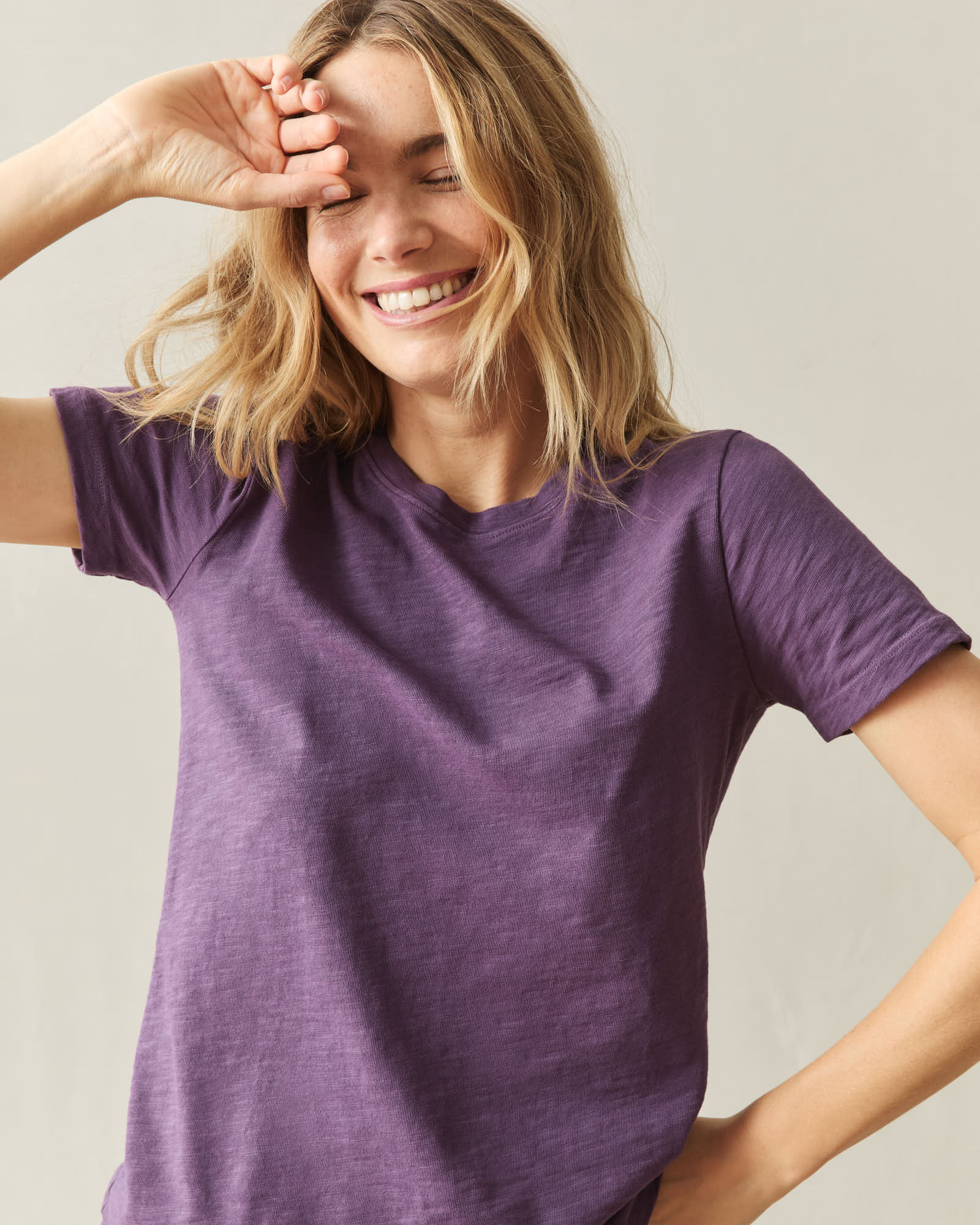 Women's Premium Slub Crew Tee - Hortensia - Image 4