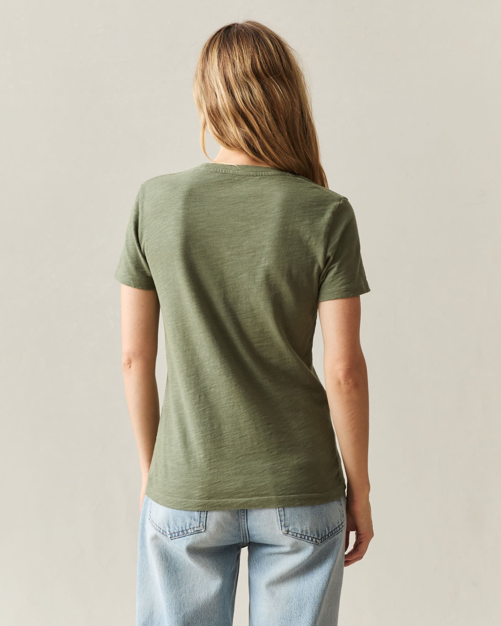 Women's Premium Slub Crew Tee - Olvine - Image 3