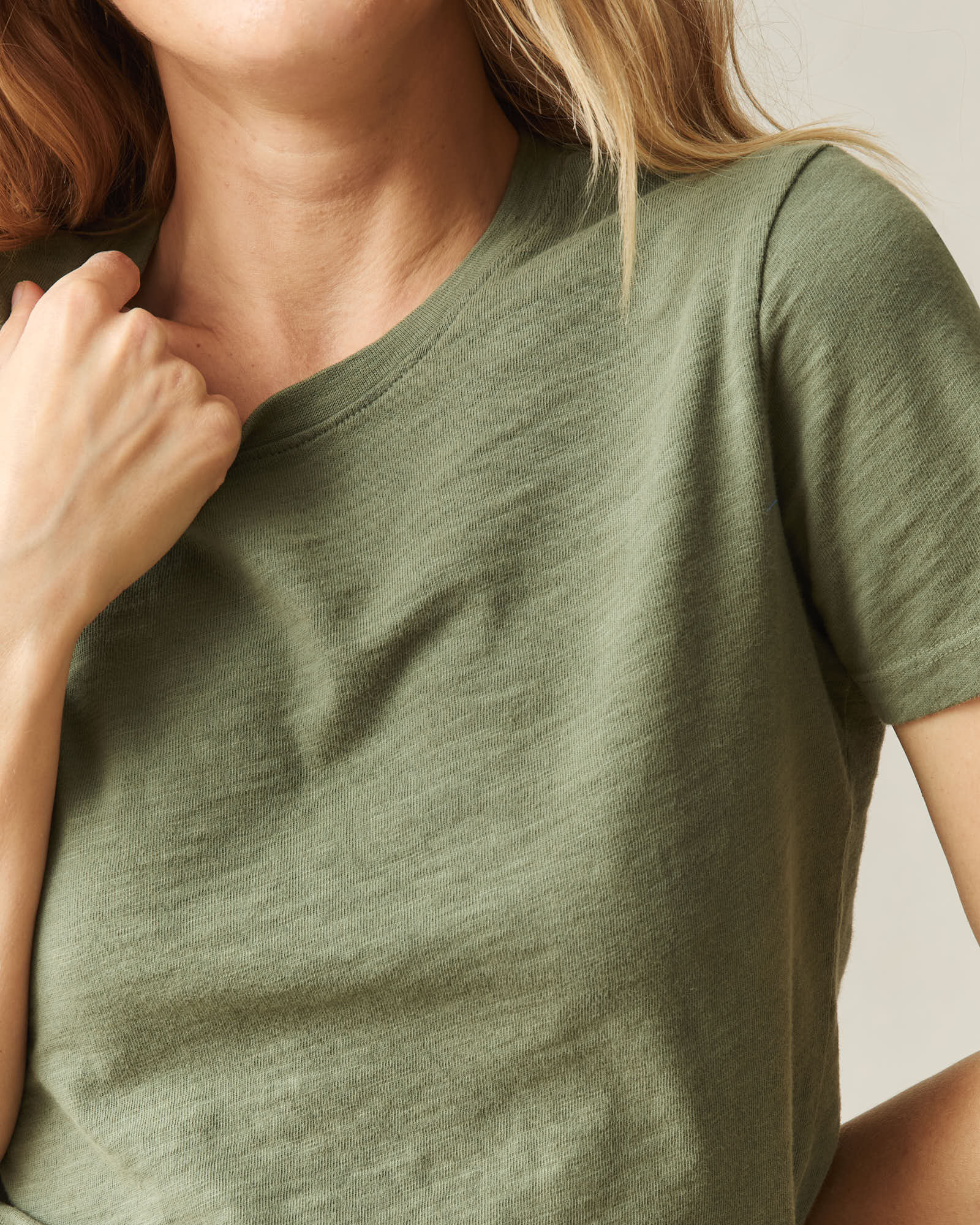 Women's Premium Slub Crew Tee - Olvine - Image 4